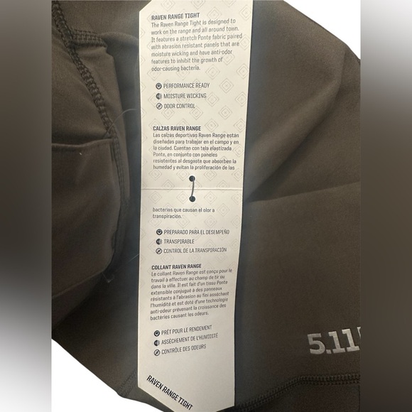 5.11 Women's Raven Range Tactical Pants Leggings Green Small NWT - Picture 10 of 12